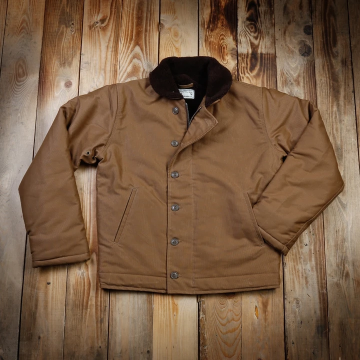 Pike Brothers 1944 N1-Deck Jacket Khaki Brown Waxed 4 Pike Brothers 1944 N1-Deck Jacket Khaki Brown Waxed – Bild 2