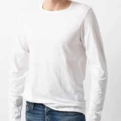 Merz B. Schwanen 1950's Longsleeve -Shirt - White -Günstiges Filson Geschäft 190 01 weiss detail 1280x1280