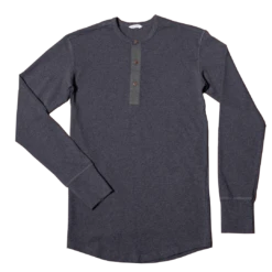 Pike Brothers 1927 Henley Shirt Long Sleeve - Iron Grey