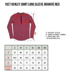Pike Brothers 1927 Henley Shirt Long Sleeve - Granate Red -Günstiges Filson Geschäft 1927HenleyShirt LS granate red ID 13227 1280x1280