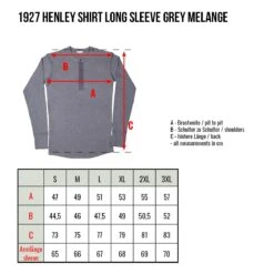 Pike Brothers 1927 Henley Shirt Long Sleeve - Grey Melange -Günstiges Filson Geschäft 1927HenleyShirt LS grey melange ID 13237 1280x1280