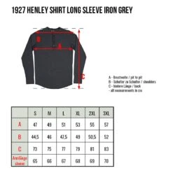 Pike Brothers 1927 Henley Shirt Long Sleeve - Iron Grey -Günstiges Filson Geschäft 1927HenleyShirt LS iron grey ID 13082 1280x1280