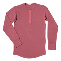 Pike Brothers 1927 Henley Shirt Long Sleeve - Granate Red