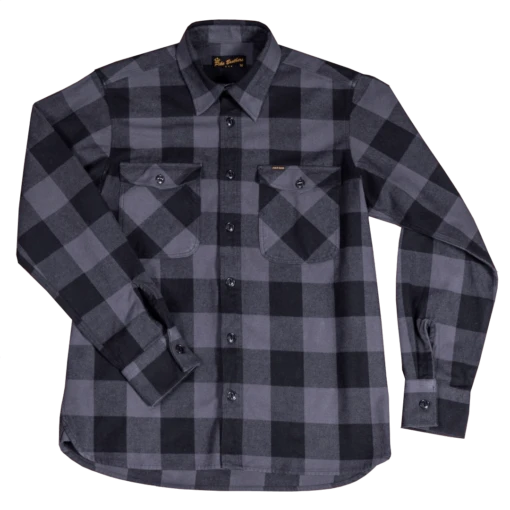 Pike Brothers 1943 CPO Shirt Buffalo Flannel - Grey Check -Günstiges Filson Geschäft 1943 CPO Shirt Buffalo grey titel 1280x1280