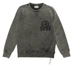 Bowery NYC - Diagonal Crew Sweat - Acid Black