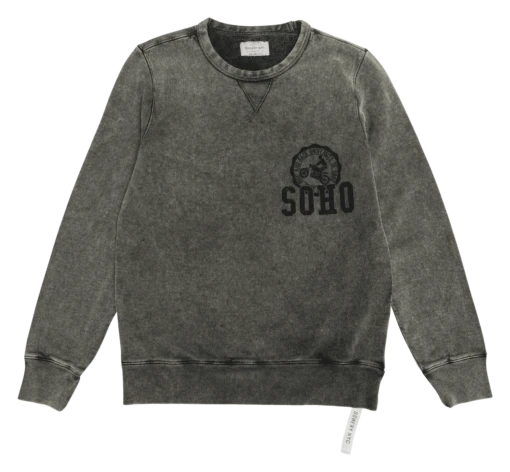 Bowery NYC - Diagonal Crew Sweat - Acid Black -Günstiges Filson Geschäft B 41BWFMA732 Acid black 1 1280x1280
