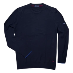Saint James Benton Crew-Neck - Marine Ch/gitan