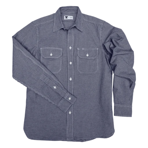 Tellason Clampdown Shirt - Pepita -Günstiges Filson Geschäft Clampdown Shirt 3338 pepita blue front 1 1280x1280