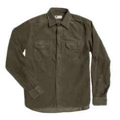 Tellason Clampdown Shirt - Corduroy Millerighe - Moss