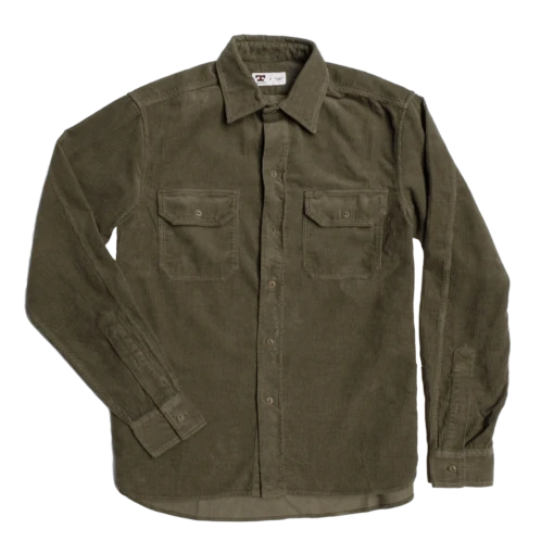 Tellason Clampdown Shirt - Corduroy Millerighe - Moss -Günstiges Filson Geschäft Clampdown Shirt Corduroy Millerighe moss2 1280x1280