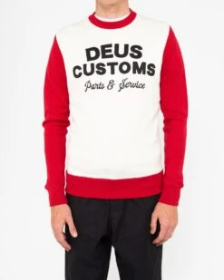 Deus Charleys Moto Knit - Rocco Red -Günstiges Filson Geschäft DMP2081144 Charleys Moto Knit Rocco Red OnBody 1 1280x1280