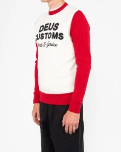 Deus Charleys Moto Knit - Rocco Red -Günstiges Filson Geschäft DMP2081144 Charleys Moto Knit Rocco Red OnBody 3 1280x1280