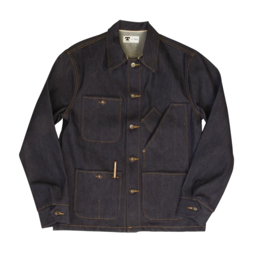 Tellason Coverall Jacket Selvedge Denim 16.50 OZ - Indigo -Günstiges Filson Geschäft Jacket 1954 09 front 88987 1280x1280