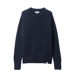 Merz B. Schwanen Rundhals Pullover Klassisch - Dark Navy