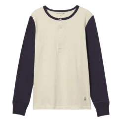 Merz B. Schwanen G.O. Knopfleisten LS - Oat/ Navy