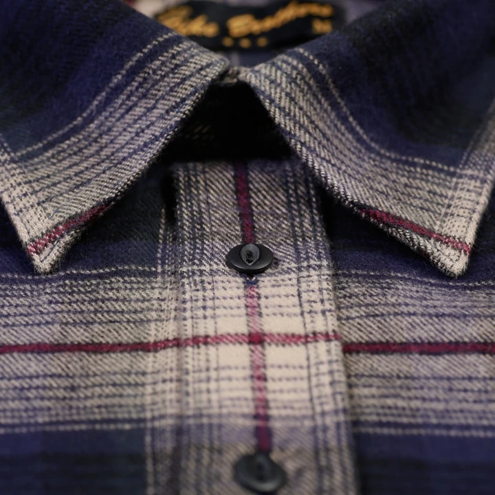 Pike Brothers 1937 Roamer Shirt Blue Beige Check Flannel 4 Pike Brothers 1937 Roamer Shirt Blue Beige Check Flannel – Bild 2