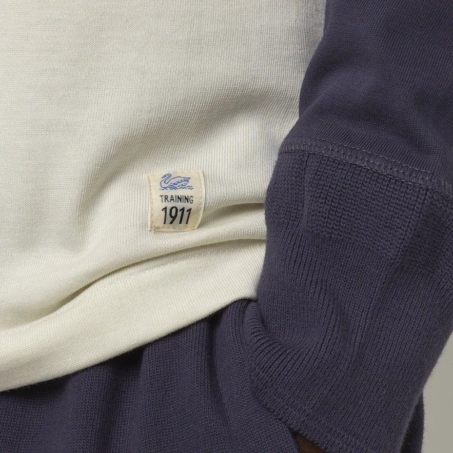 Merz B. Schwanen G.O. Knopfleisten LS - Oat/ Navy 6 Merz B. Schwanen G.O. Knopfleisten LS - Oat/ Navy – Bild 4