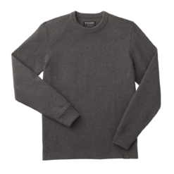 Filson Waffle Knit Thermal Crew Shirt - Charcoal