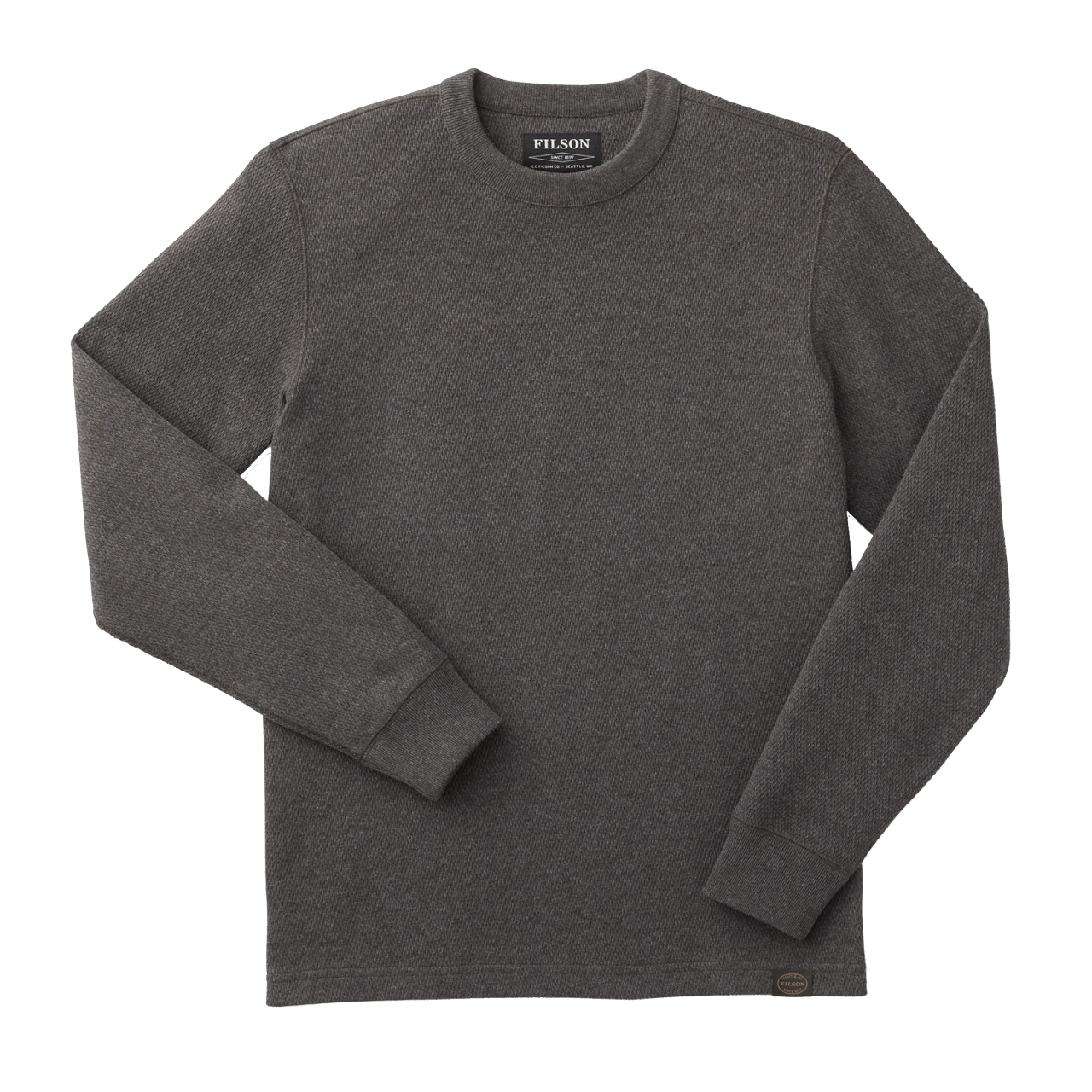 Filson Waffle Knit Thermal Crew Shirt - Charcoal 3 Filson Waffle Knit Thermal Crew Shirt - Charcoal