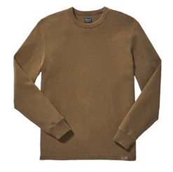 Filson Waffle Knit Thermal Crew Shirt-olive