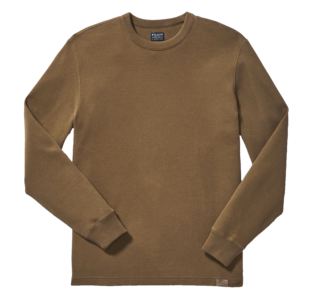 Filson Waffle Knit Thermal Crew Shirt-olive 3 Filson Waffle Knit Thermal Crew Shirt-olive
