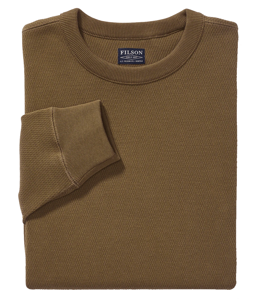 Filson Waffle Knit Thermal Crew Shirt-olive 5 Filson Waffle Knit Thermal Crew Shirt-olive – Bild 3