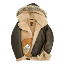 Cockpit USA Dunkirk RAF Hooded Jacket -Günstiges Filson Geschäft cockpit z21y003 dunkirk brown front 02 1080x 1280x1280