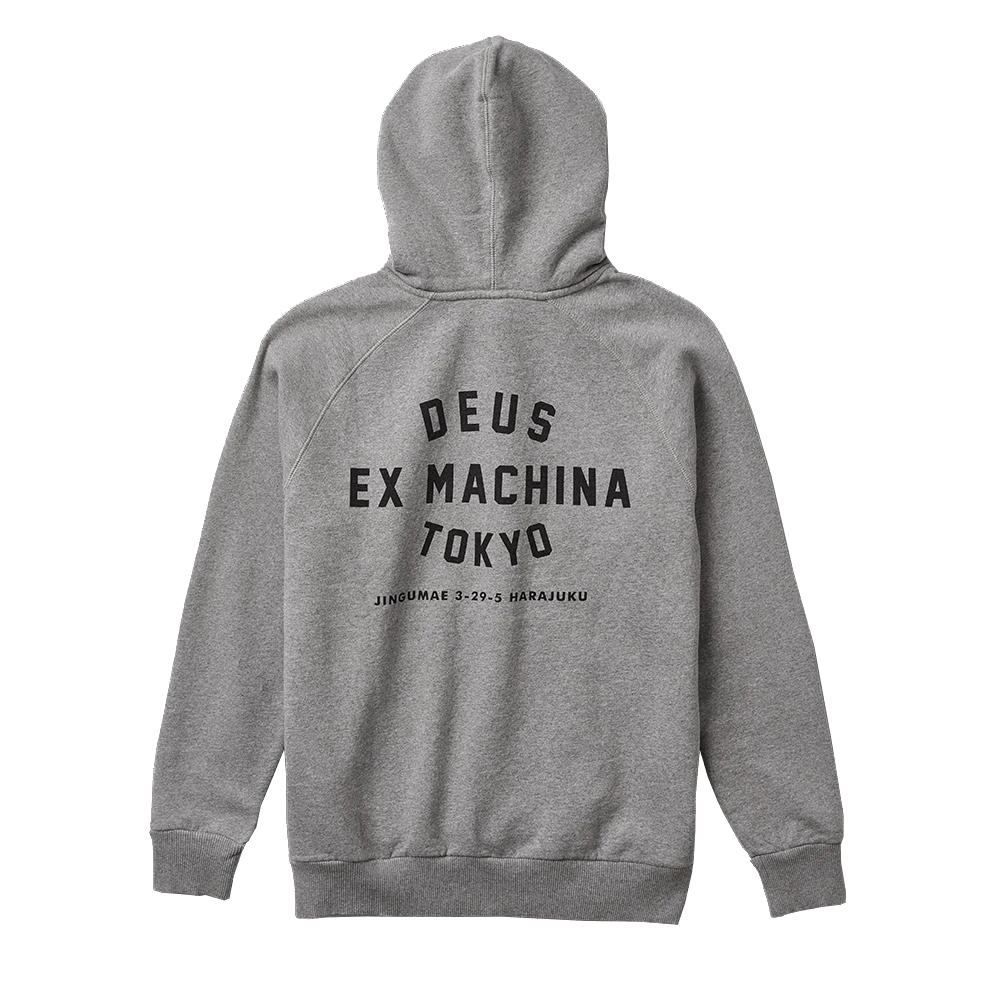 Deus Tokyo Address Hoodie - Grey 3 Deus Tokyo Address Hoodie - Grey